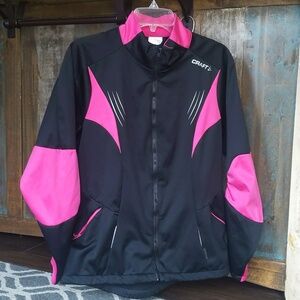 Craft L3 Protection Black & Pink Full Zip Cycling Jacket - Women's XL